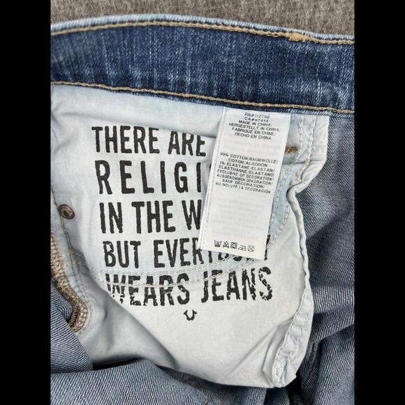 True Religion Cameron Slim Boyfriend Blue Jeans Sz 30 - Picture 7 of 12